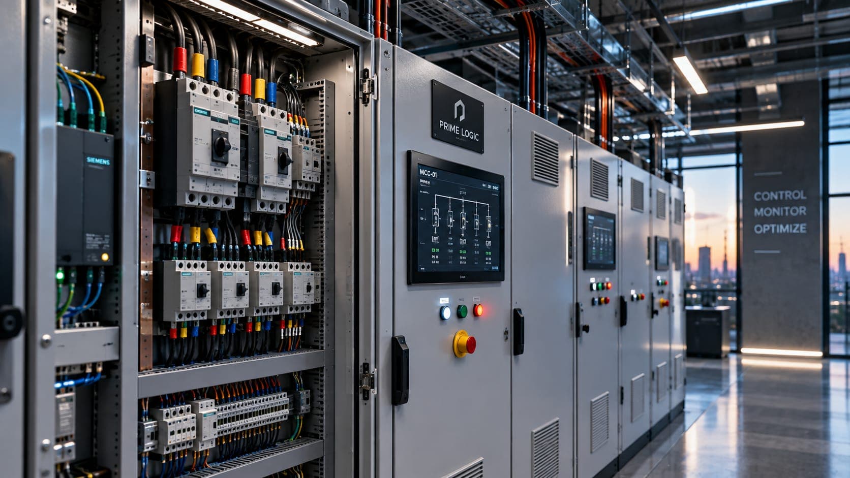 Prime Logic MCC ve otomasyon pano hattı, Siemens şalt ve merkezi kontrol ekranı